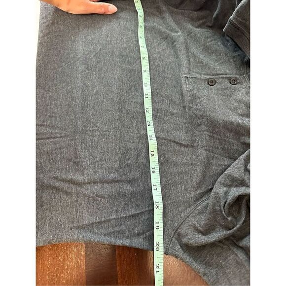 Lululemon Men’s Long Sleeve Henley Mineral Blue / True Navy - Small - Picture 7 of 7